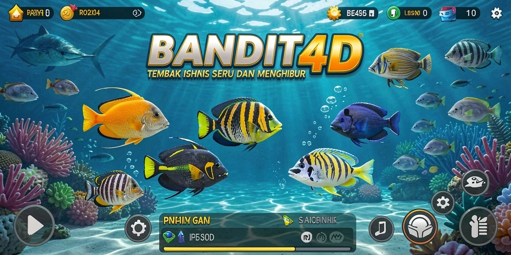 Screenshot BANDIT4D menampilkan aksi seru saat menembak ikan.