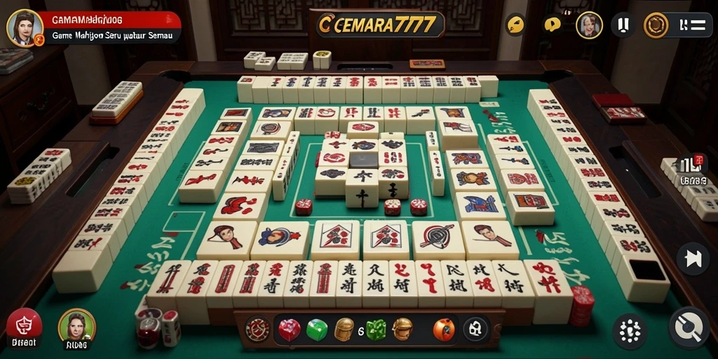 Screenshot utama CEMARA777 menampilkan gameplay Mahjong yang seru.