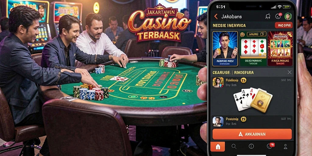 Screenshot gameplay JAKARTAWIN menampilkan suasana Live Casino yang aktif.