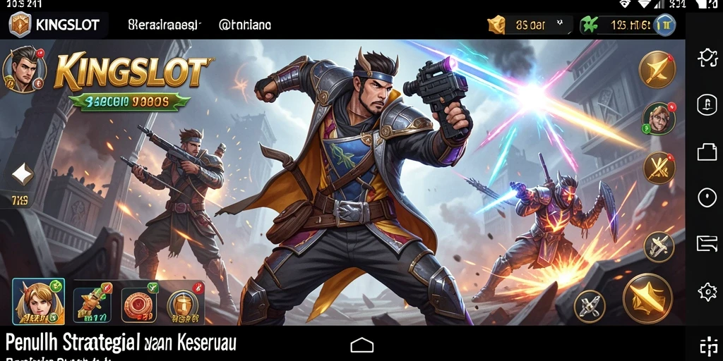 Tangkapan layar menunjukkan momen aksi intens di KINGSLOT.