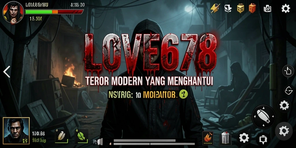 Tampilan gameplay menegangkan dengan suasana seram di LOVE678.