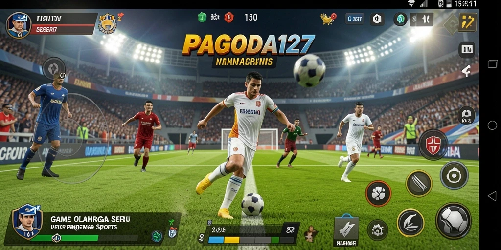 Screenshot utama PAGODA127 menampilkan aksi seru dalam permainan olahraga.