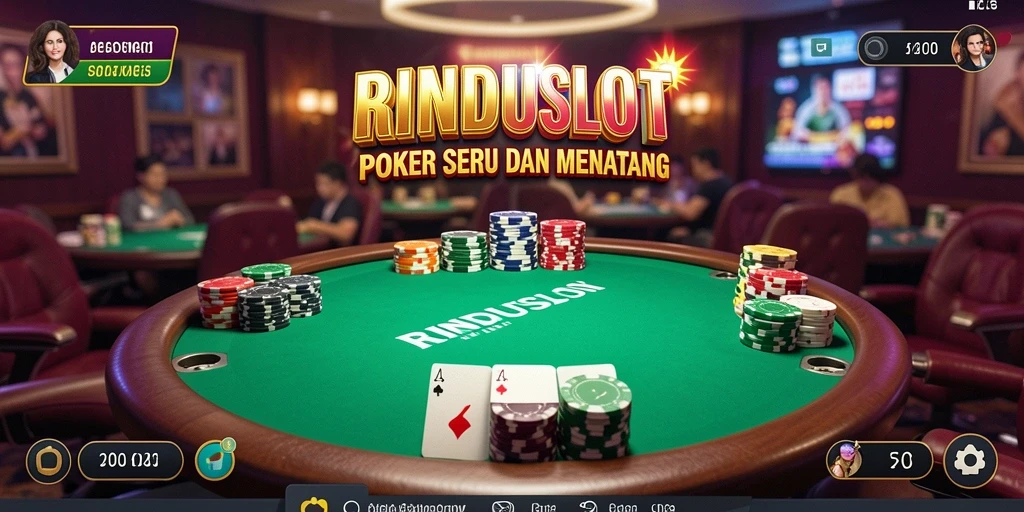 Gambaran gameplay seru poker di RINDUSLOT.