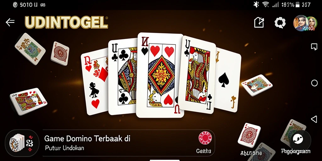 Tampilan screenshot utama UDINTOGEL menampilkan gameplay Domino yang seru dan menantang.