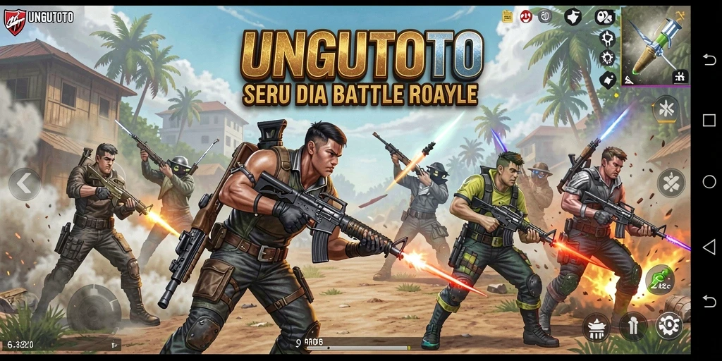 Gameplay seru UNGUTOTO dalam pertarungan Battle Royale.